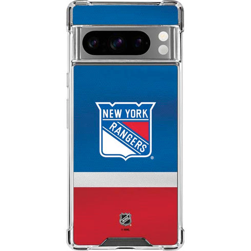 NHL New York Rangers Jersey Google Pixel 8 Pro Clear Case