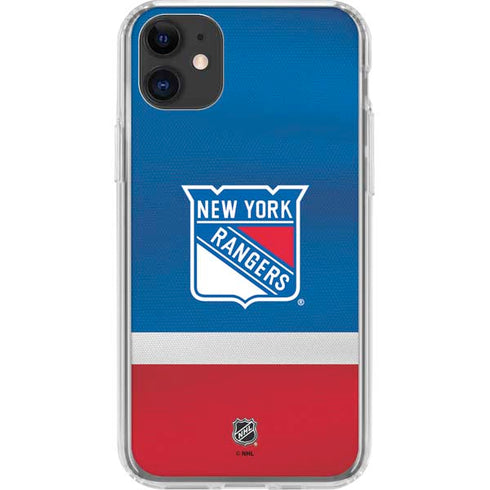 NHL New York Rangers Jersey iPhone 11 Clear Case