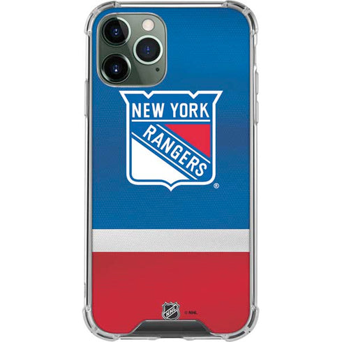 NHL New York Rangers Jersey iPhone 11 Pro Max Clear Case