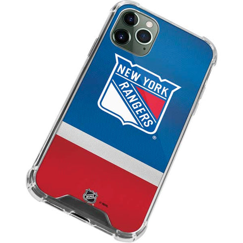 NHL New York Rangers Jersey iPhone 11 Pro Max Clear Case