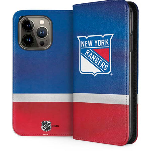 NHL New York Rangers Jersey iPhone 13 Pro Folio Case