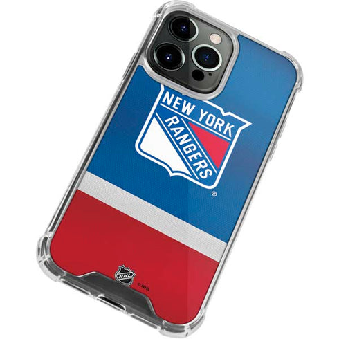 NHL New York Rangers Jersey iPhone 13 Pro Max Clear Case
