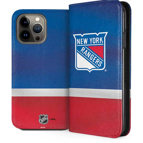 NHL New York Rangers Jersey iPhone 13 Pro Max Folio Case