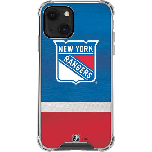 NHL New York Rangers Jersey iPhone 14 Plus Clear Case