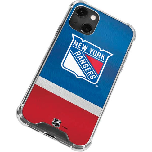 NHL New York Rangers Jersey iPhone 14 Plus Clear Case