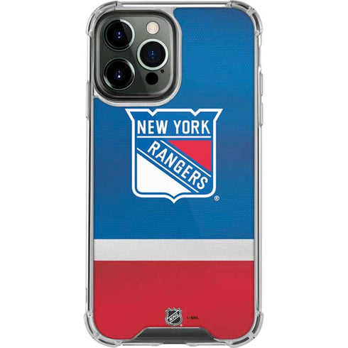 NHL New York Rangers Jersey iPhone 14 Pro Max Clear Case