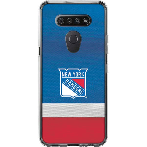 NHL New York Rangers Jersey LG K51/Q51 Clear Case