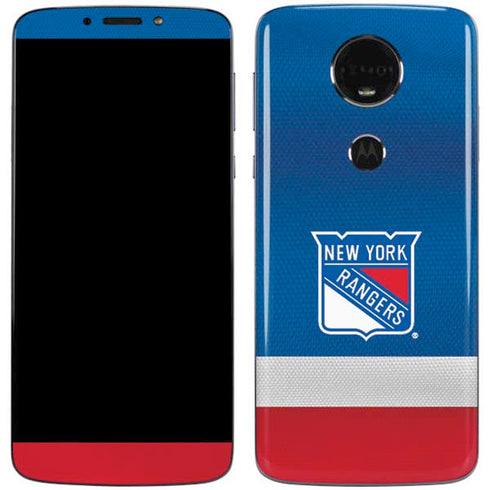 NHL New York Rangers Jersey Moto E5 Plus Skin