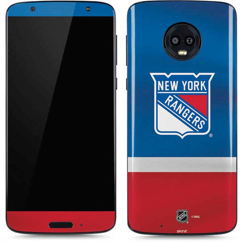 NHL New York Rangers Jersey Moto G6 Skin
