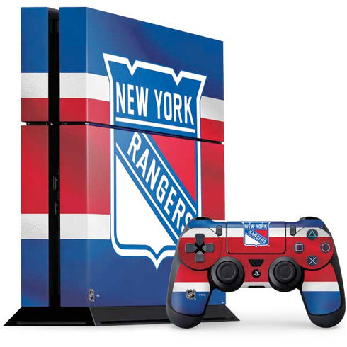 NHL New York Rangers Jersey PS4 Console and Controller Bundle Skin