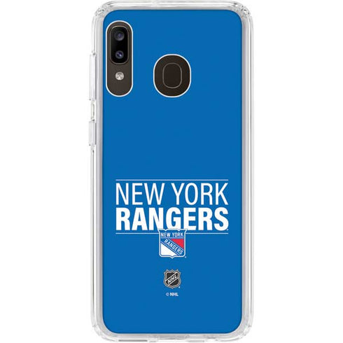 NHL New York Rangers Lineup Galaxy A20 Clear Case
