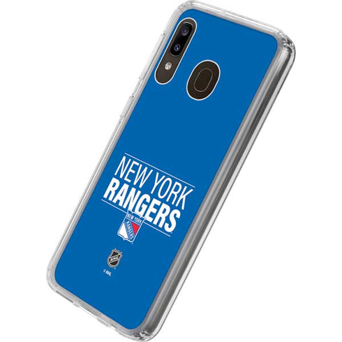 NHL New York Rangers Lineup Galaxy A20 Clear Case