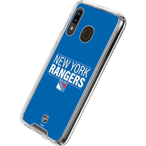 NHL New York Rangers Lineup Galaxy A30 Clear Case
