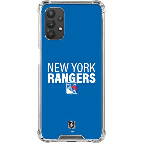 NHL New York Rangers Lineup Galaxy A32 5G Clear Case