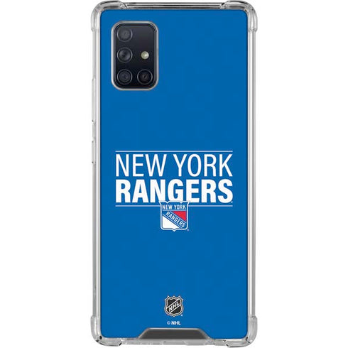 NHL New York Rangers Lineup Galaxy A71 5G Clear Case
