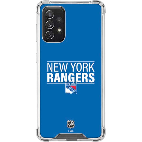 NHL New York Rangers Lineup Galaxy A72 5G Clear Case
