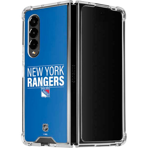 NHL New York Rangers Lineup Galaxy Z Fold4 5G Clear Case