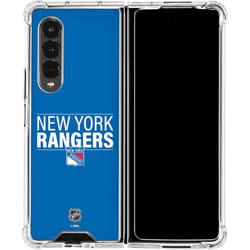 NHL New York Rangers Lineup Galaxy Z Fold4 5G Clear Case