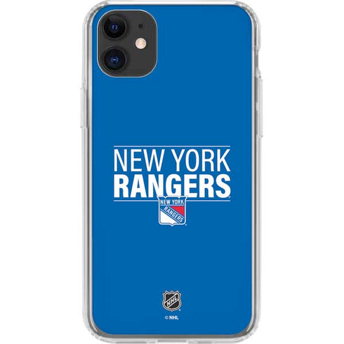 NHL New York Rangers Lineup iPhone 11 Clear Case