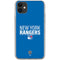 NHL New York Rangers Lineup iPhone 11 Clear Case