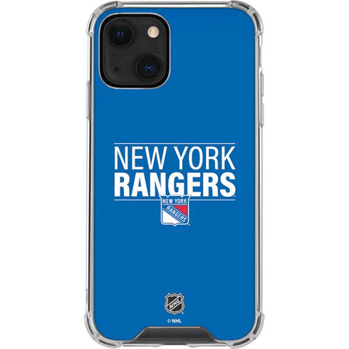 NHL New York Rangers Lineup iPhone 14 Plus Clear Case