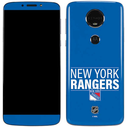 NHL New York Rangers Lineup Moto E5 Plus Skin