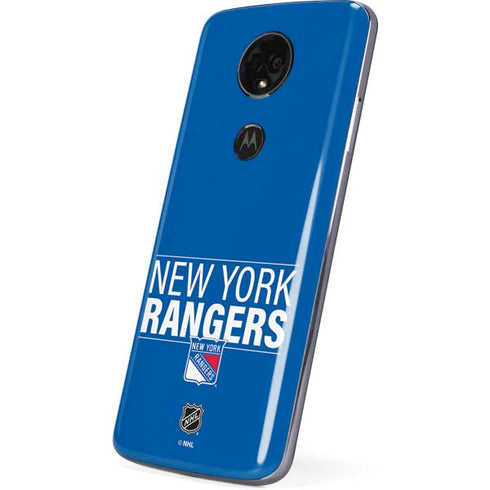 NHL New York Rangers Lineup Moto E5 Plus Skin
