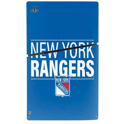 NHL New York Rangers Lineup PS5 Slim Digital Edition Console Skin