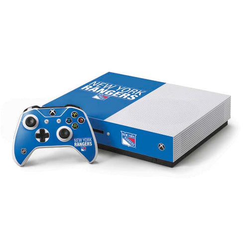 NHL New York Rangers Lineup Xbox One S Console and Controller Bundle Skin