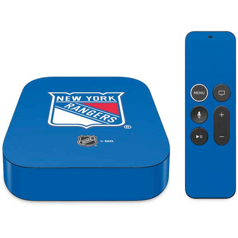 NHL New York Rangers Solid Background Apple TV Skin