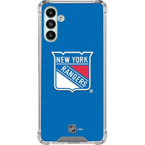 NHL New York Rangers Solid Background Galaxy A13 5G Clear Case
