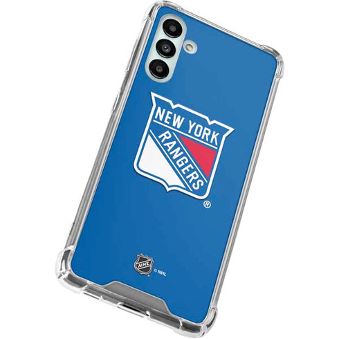 NHL New York Rangers Solid Background Galaxy A13 5G Clear Case