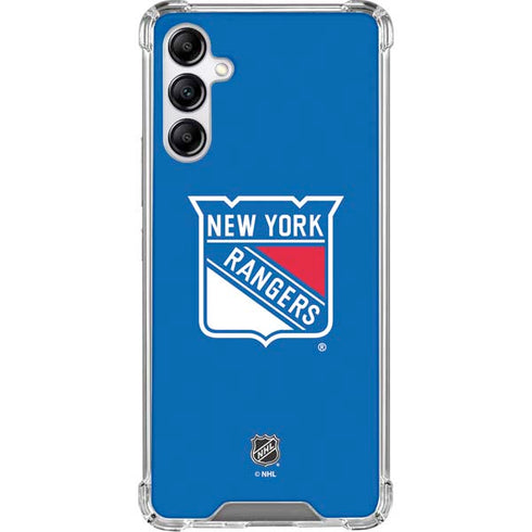NHL New York Rangers Solid Background Galaxy A15 5G Clear Case