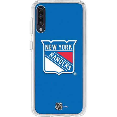 NHL New York Rangers Solid Background Galaxy A50 Clear Case