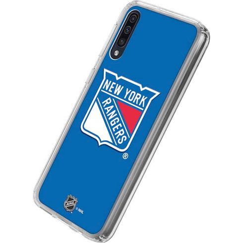 NHL New York Rangers Solid Background Galaxy A50 Clear Case