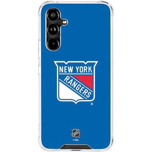 NHL New York Rangers Solid Background Galaxy A54 5G Clear Case