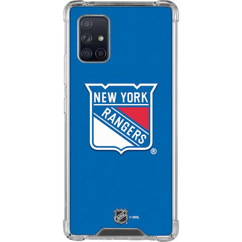 NHL New York Rangers Solid Background Galaxy A71 5G Clear Case