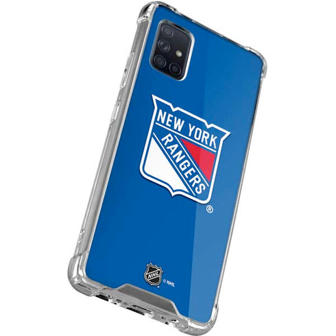 NHL New York Rangers Solid Background Galaxy A71 5G Clear Case