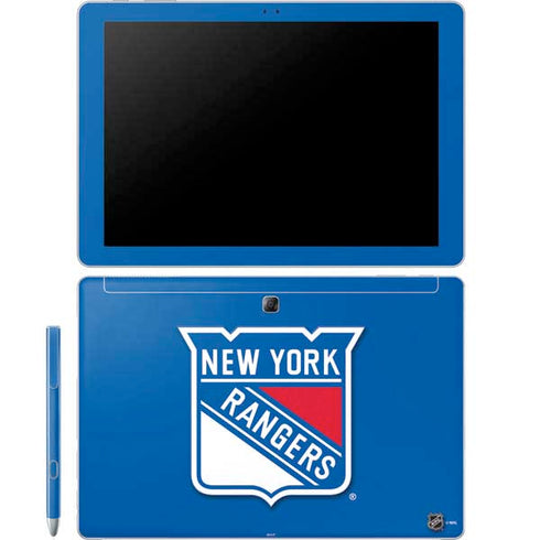 NHL New York Rangers Solid Background Galaxy Book 12in Skin