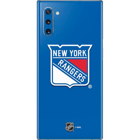 NHL New York Rangers Solid Background Galaxy Note 10 Skin
