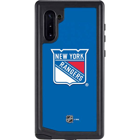 NHL New York Rangers Solid Background Galaxy Note 10 Waterproof Case