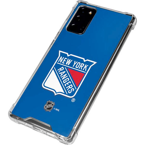 NHL New York Rangers Solid Background Galaxy Note20 5G Clear Case