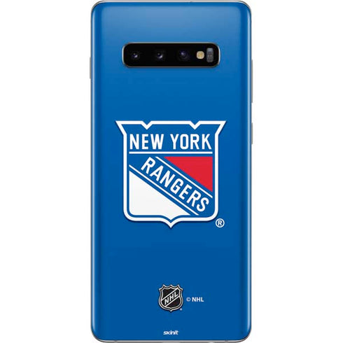 NHL New York Rangers Solid Background Galaxy S10 Plus Skin