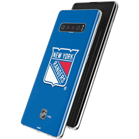 NHL New York Rangers Solid Background Galaxy S10 Plus Skin
