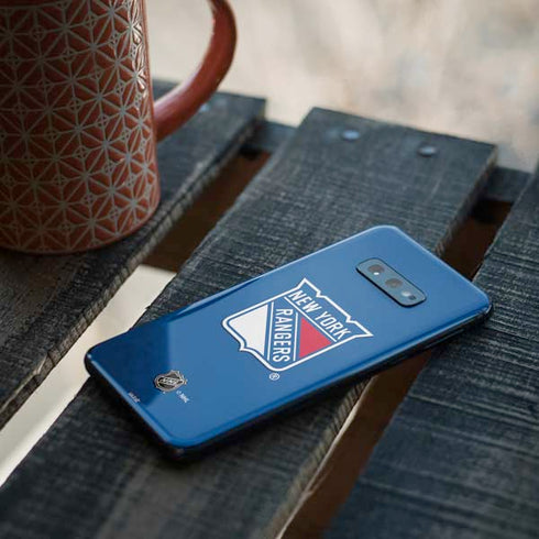 NHL New York Rangers Solid Background Galaxy S10e Skin