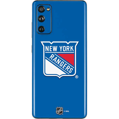 NHL New York Rangers Solid Background Galaxy S20 Fan Edition Skin