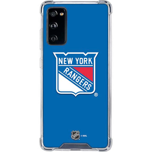 NHL New York Rangers Solid Background Galaxy S20 FE Clear Case