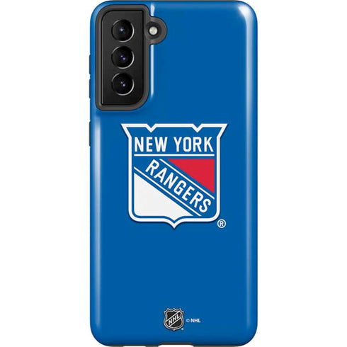 NHL New York Rangers Solid Background Galaxy S21 FE Pro Case