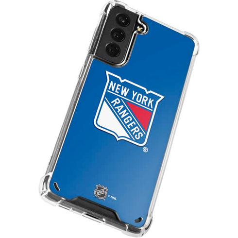 NHL New York Rangers Solid Background Galaxy S21 Plus 5G Clear Case