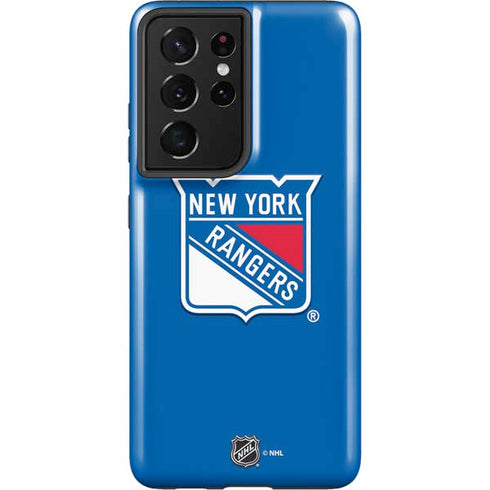 NHL New York Rangers Solid Background Galaxy S21 Ultra 5G Pro Case